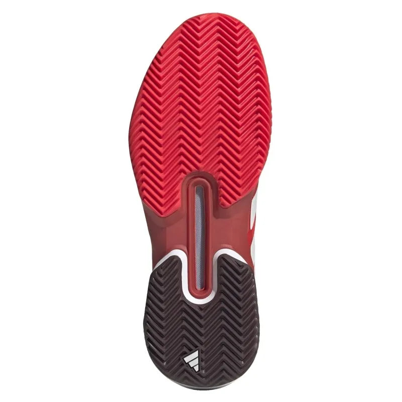 Adidas Adizero Ubersonic 5 Terre Battue Rouge Blanc Baskets - Image 2