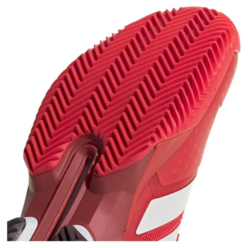 Adidas Adizero Ubersonic 5 Terre Battue Rouge Blanc Baskets - Image 7