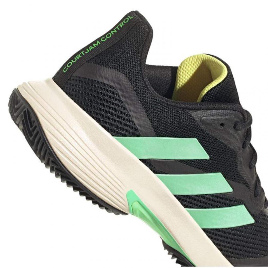 Zapatillas Adidas Court Jam Control M Negro Verde - Barata Oferta Outlet