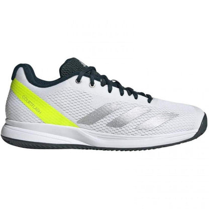 Adidas Courtflash Speed 2 Blanc Argent Citron Baskets