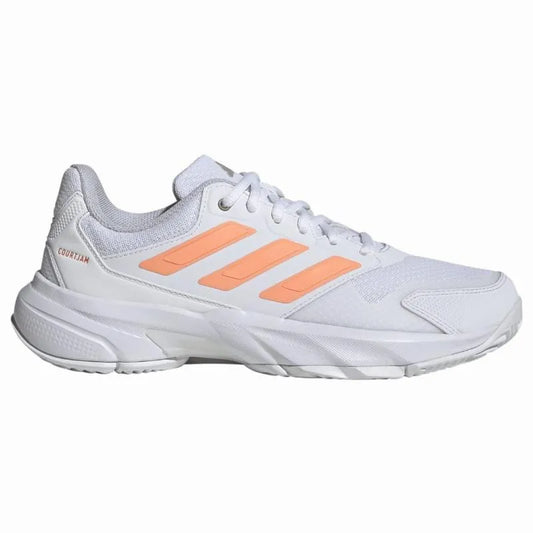 Adidas CourtJam Control 3 White Orange Women's Sneakers - Image 1