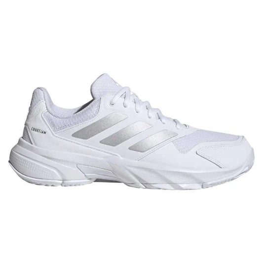 Adidas CourtJam Control 3 White Silver Women's Sneakers - Image 1