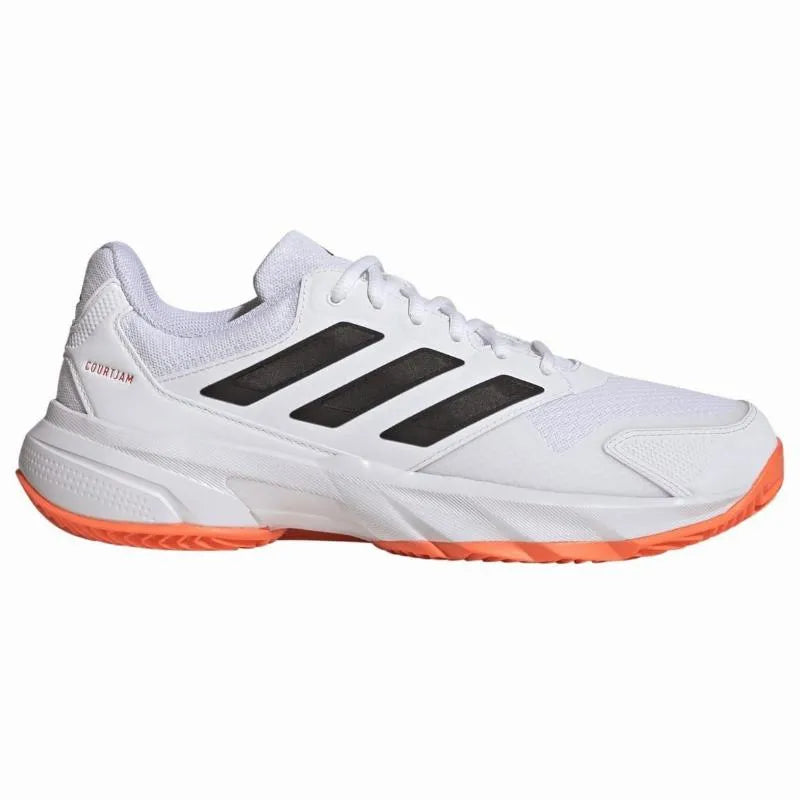 Adidas CourtJam Control 3 Clay White Orange Black Sneakers - Image 1