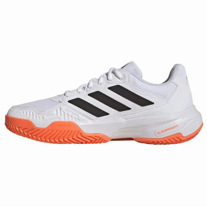 Adidas CourtJam Control 3 Clay White Orange Black Sneakers - Image 3