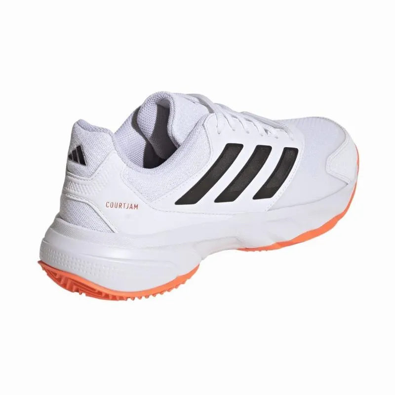 Adidas CourtJam Control 3 Clay White Orange Black Sneakers - Image 5