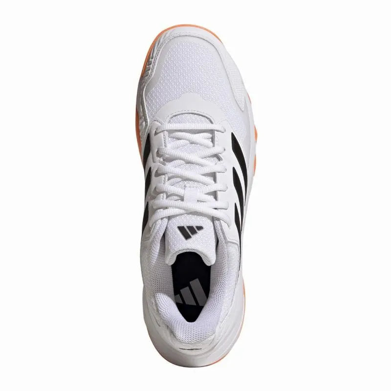 Adidas CourtJam Control 3 Clay White Orange Black Sneakers - Image 6