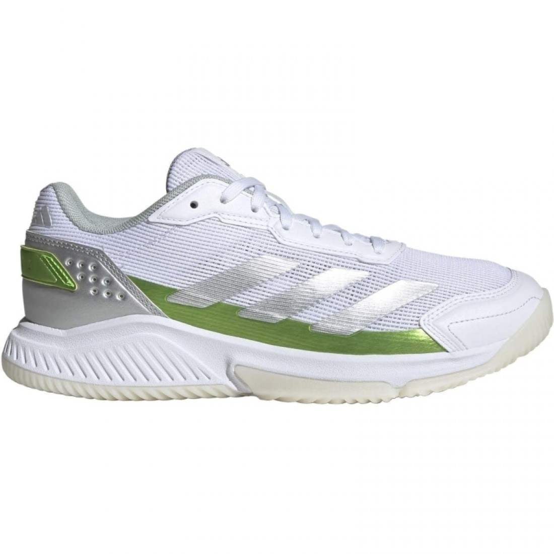 Adidas Courtquick Padel Blanc Argent Vert Baskets Femme