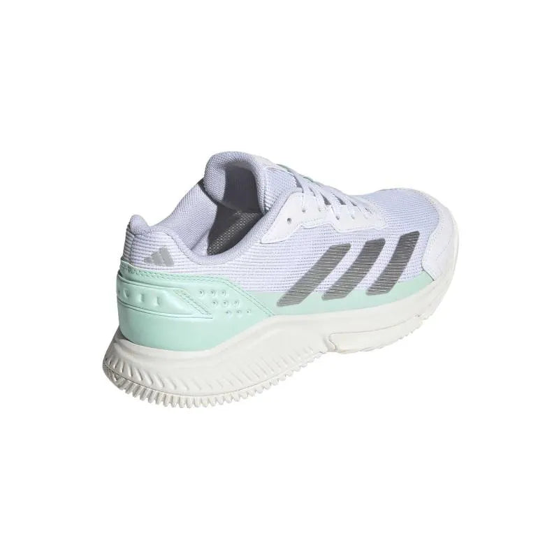 Adidas Courtquick Padel White Mint Green Women's Sneakers - Image 4