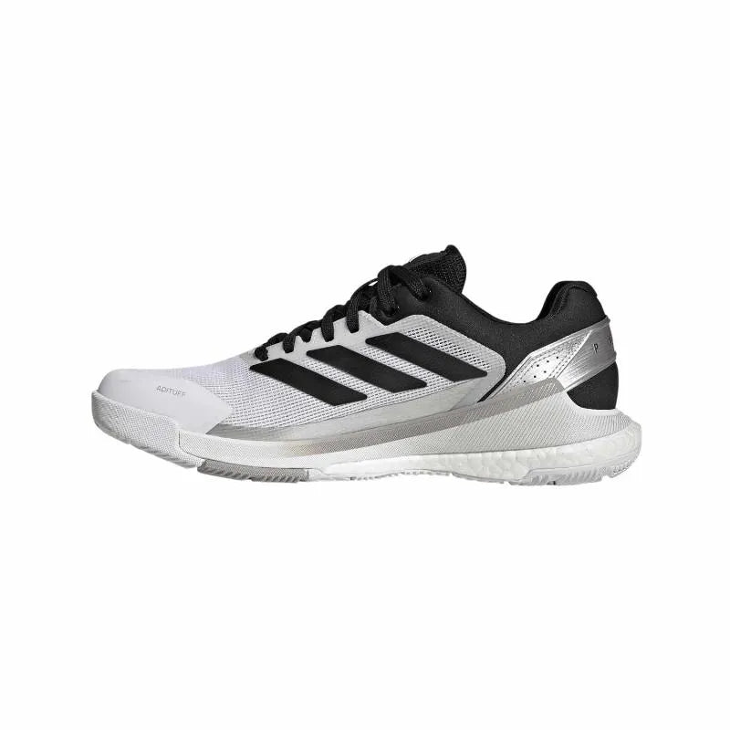 Adidas Crazyquick Boost Padel Blanc, Noir Argenté, Baskets - Image 3