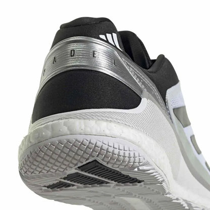 Adidas Crazyquick Boost Padel Blanc, Noir Argenté, Baskets - Image 8