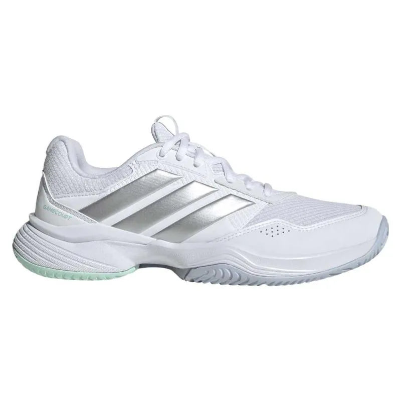 Adidas GameCourt 3 White Silver Women's Sneakers - Image 1
