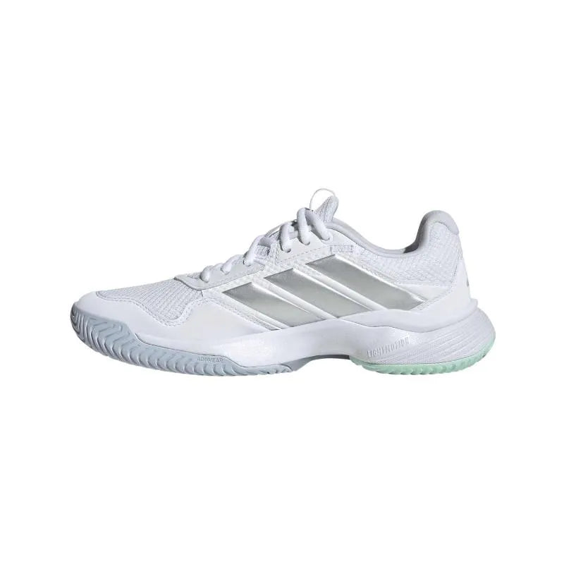 Adidas GameCourt 3 White Silver Women's Sneakers - Image 3