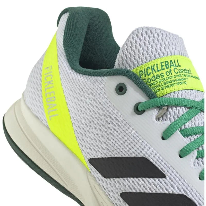 Adidas Pickleball Courtflash Blanc Noir Vert Baskets - Image 5