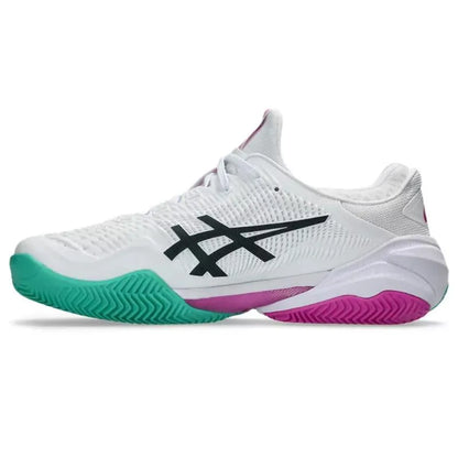 Asics Court FF 3 Clay White Pink Sakura Sneakers - Image 3