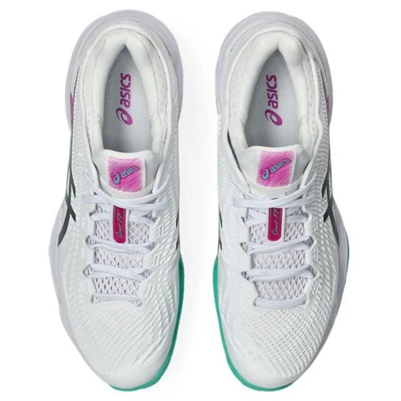 Asics Court FF 3 Clay White Pink Sakura Sneakers - Image 4
