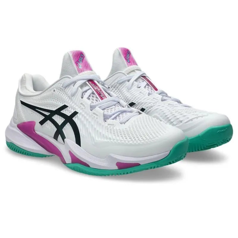 Asics Court FF 3 Clay White Pink Sakura Sneakers - Image 5
