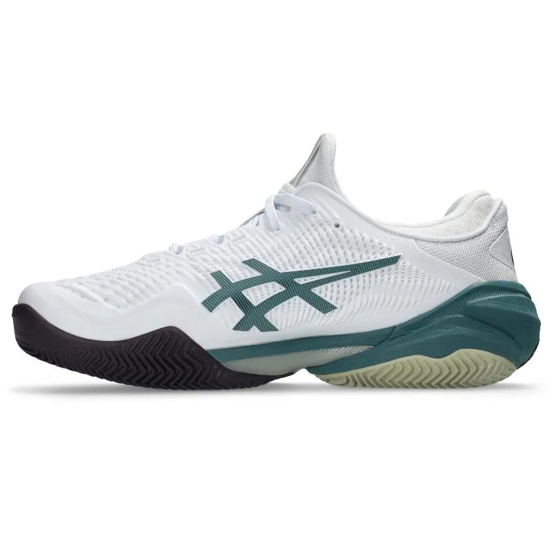Asics Court FF 3 Clay White Green Sneakers - Image 3