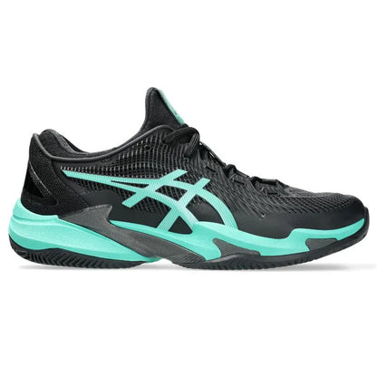 Baskets Asics Court FF 3 en terre battue noire turquoise - Image 1