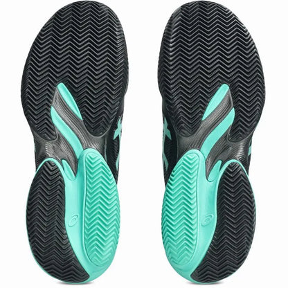 Baskets Asics Court FF 3 en terre battue noire turquoise - Image 2