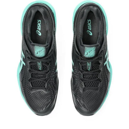 Baskets Asics Court FF 3 en terre battue noire turquoise - Image 5