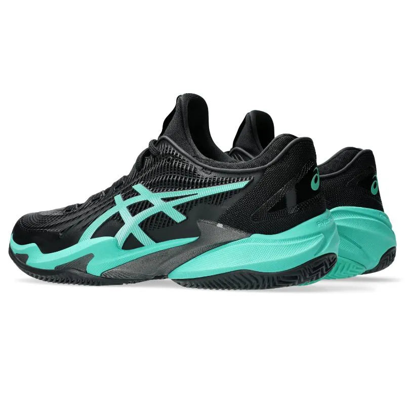 Baskets Asics Court FF 3 en terre battue noire turquoise - Image 6