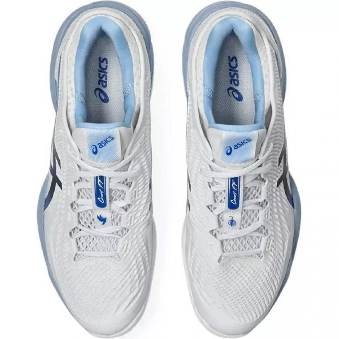 Zapatillas Asics Court FF 3 Novak Clay Blanco Azul Tuna