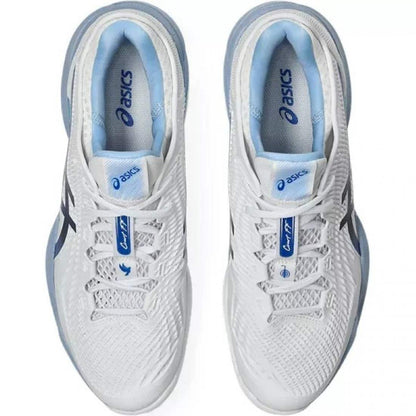Zapatillas Asics Court FF 3 Novak Clay Blanco Azul Tuna