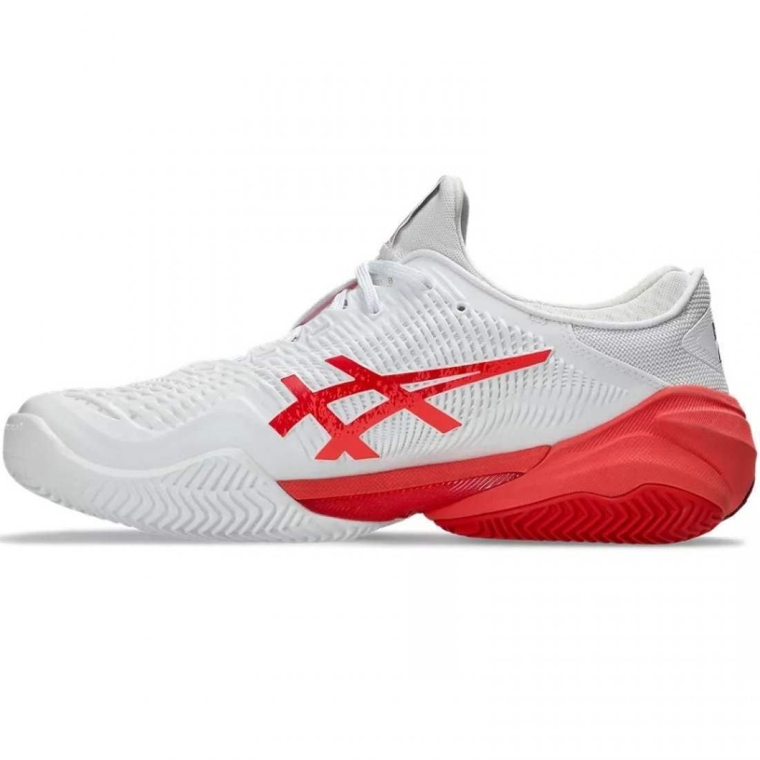 Baskets Asics Court FF 3 Novak CLAY Blanc Rouge
