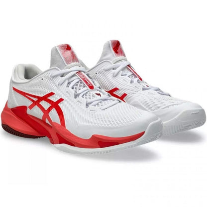 Baskets Asics Court FF 3 Novak CLAY Blanc Rouge