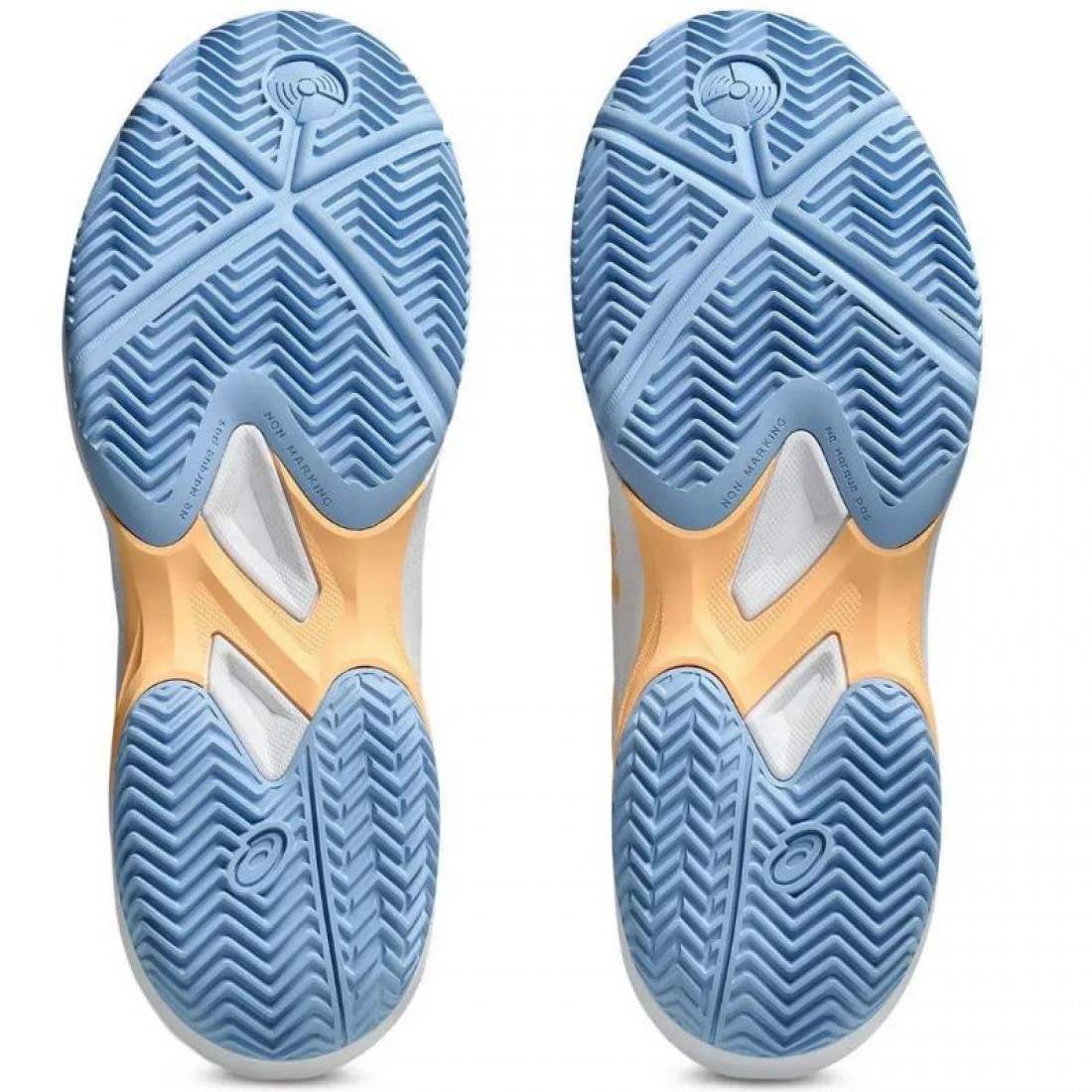 Zapatillas Asics Game FF Padel Azul Stone Naranja Mujer