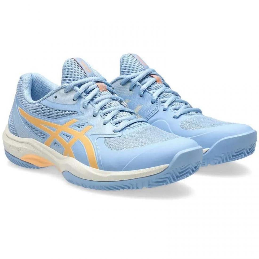 Zapatillas Asics Game FF Padel Azul Stone Naranja Mujer