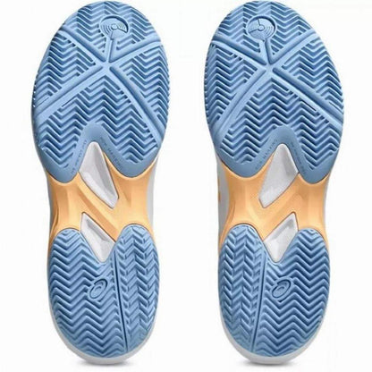 Zapatillas Asics Game FF Padel Blanco Naranja Mujer