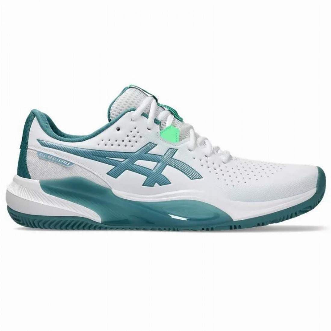 Zapatillas Asics Gel Challenger 15 Padel Blanco Verde Pino