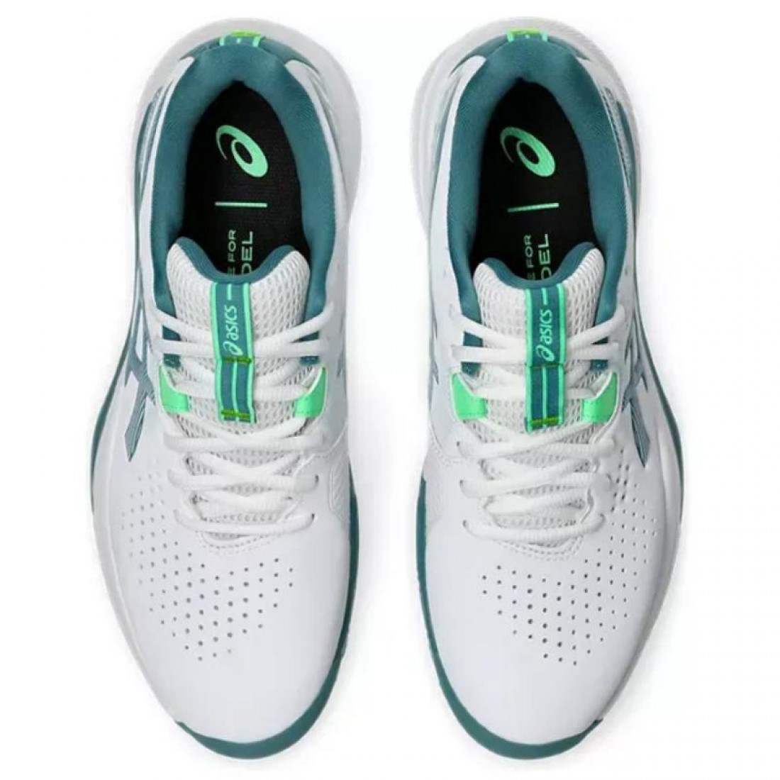 Zapatillas Asics Gel Challenger 15 Padel Blanco Verde Pino