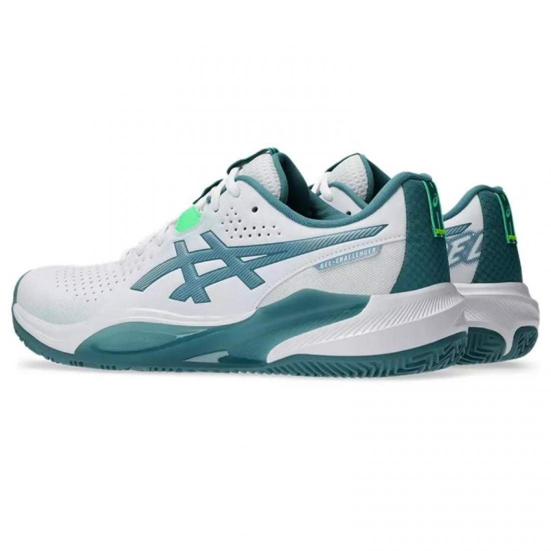 Zapatillas Asics Gel Challenger 15 Padel Blanco Verde Pino