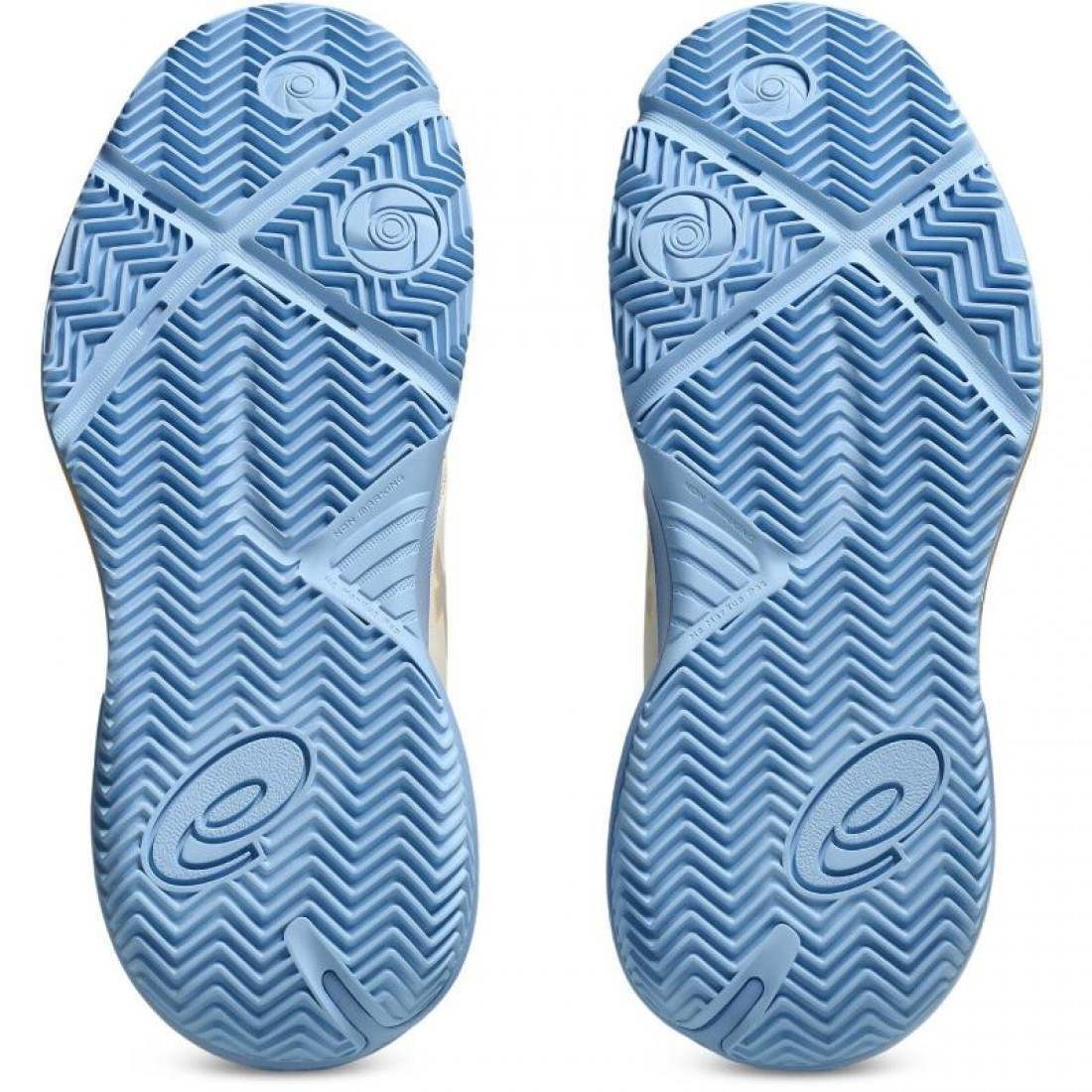 Zapatillas Asics Gel Challenger 15 Padel Crema Azul Stone Mujer