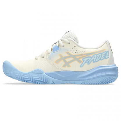 Zapatillas Asics Gel Challenger 15 Padel Crema Azul Stone Mujer