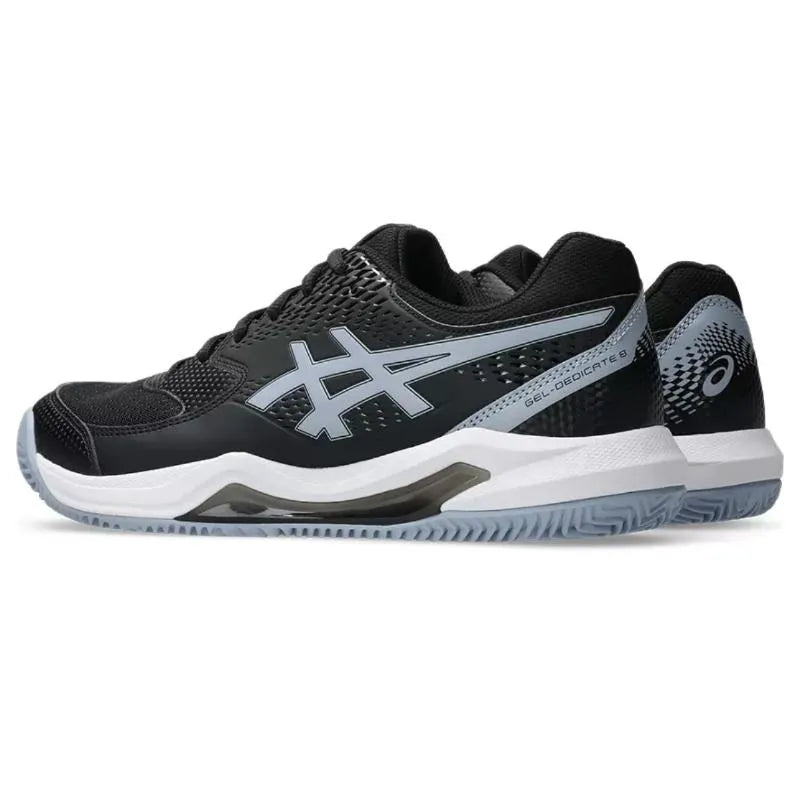 Asics Gel Dedicate 8 baskets en argile, noir, gris, bleu - Image 6