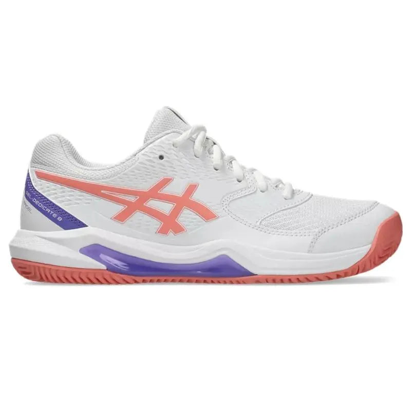Asics Gel Dedicate 8 Padel White Pink baskets pour femmes - Image 1