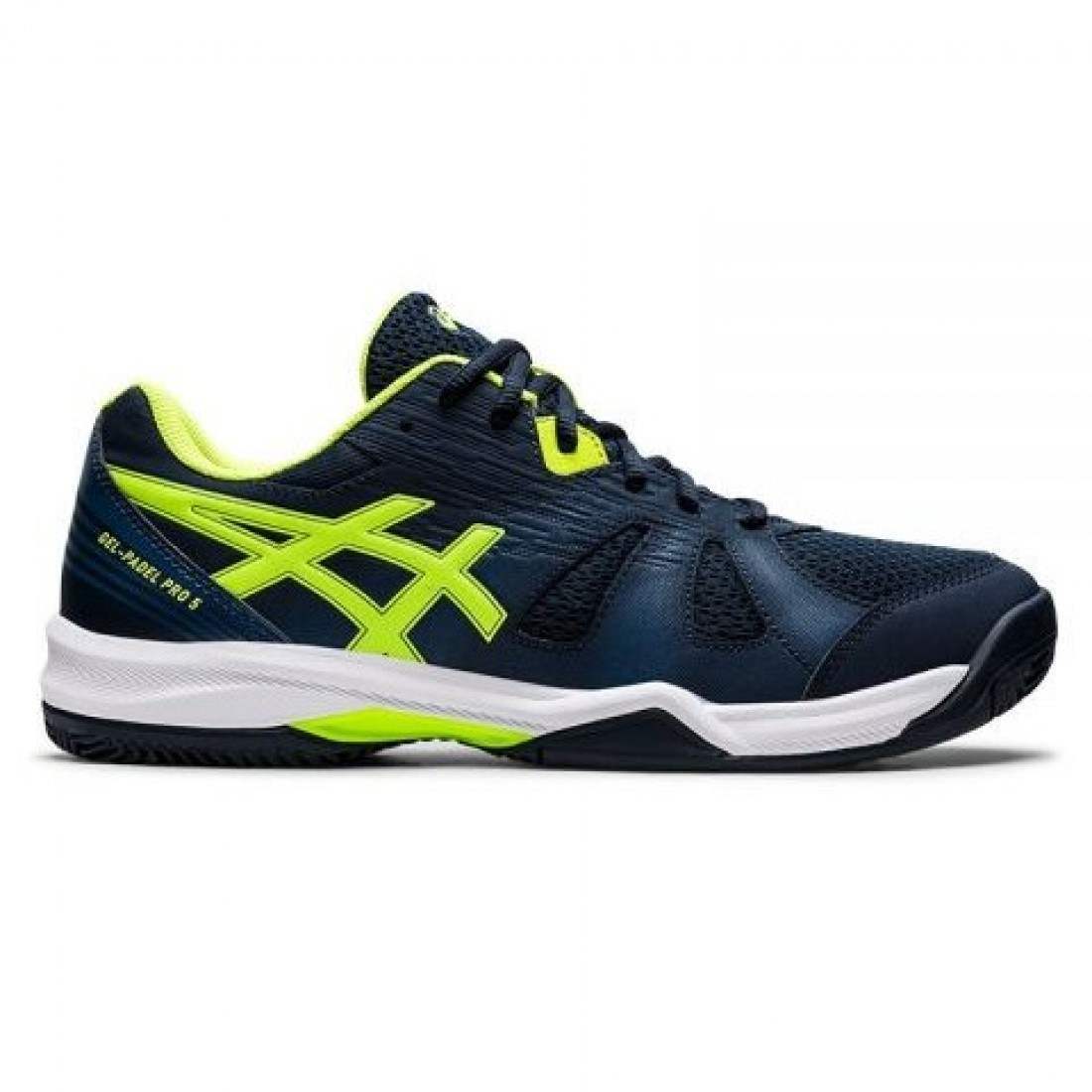 Zapatillas Asics Gel Padel Pro 5 Azul French Verde Hazard - Barata Oferta Outlet