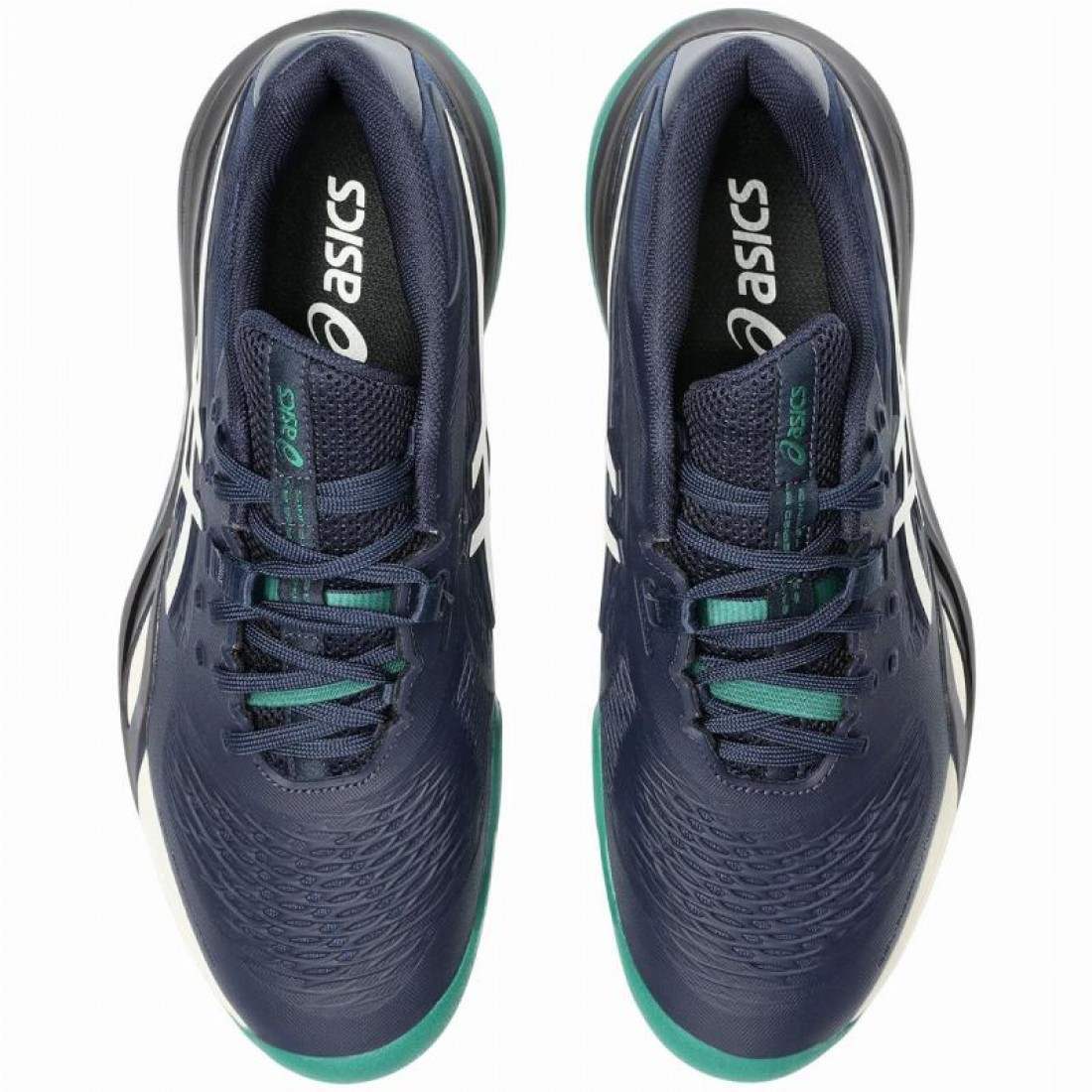 Zapatillas Asics Gel Resolution X Clay Azul Medianoche Crema