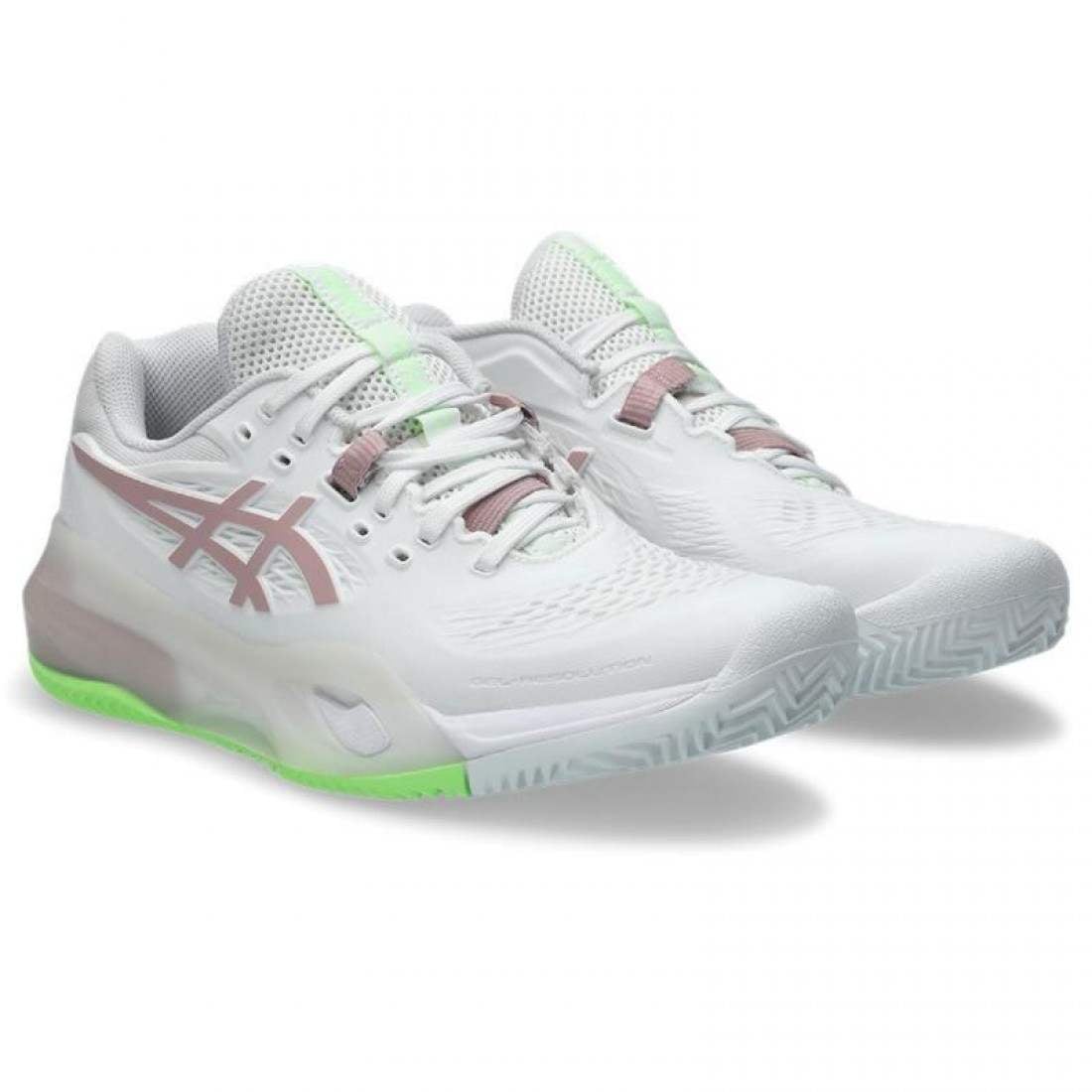 Zapatillas Asics Gel Resolution X Clay White Morganite Pink Women''''s Sneakers