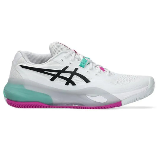 Asics Gel Resolution X Clay White Aurora Green Baskets - Image 1