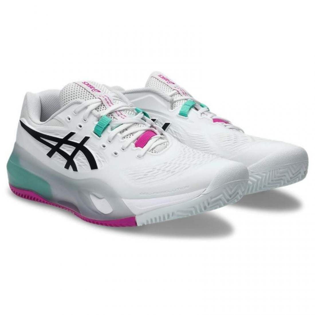Zapatillas Asics Gel Resolution X Clay Blanco Verde Aurora
