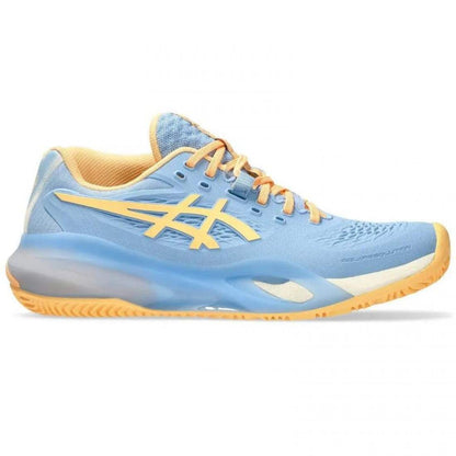 Zapatillas Asics Gel Resolution X Padel Azul Stone Naranja Mujer