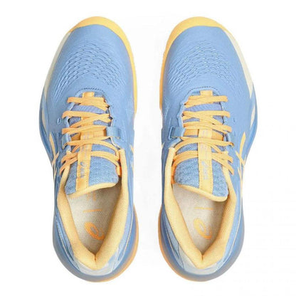 Zapatillas Asics Gel Resolution X Padel Azul Stone Naranja Mujer