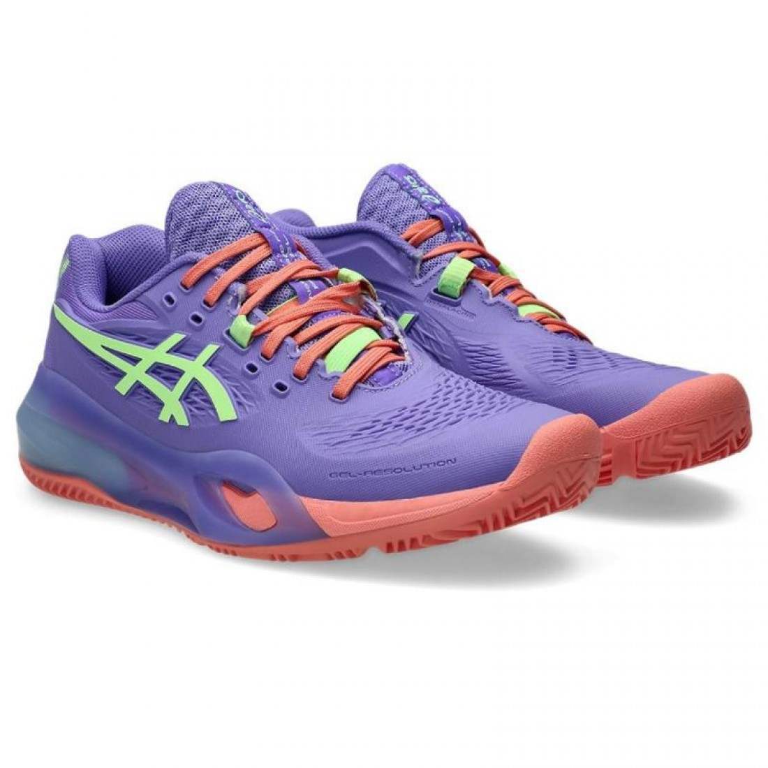 Zapatillas Asics Gel Resolution X Padel Purple Green Women''''s Sneakers