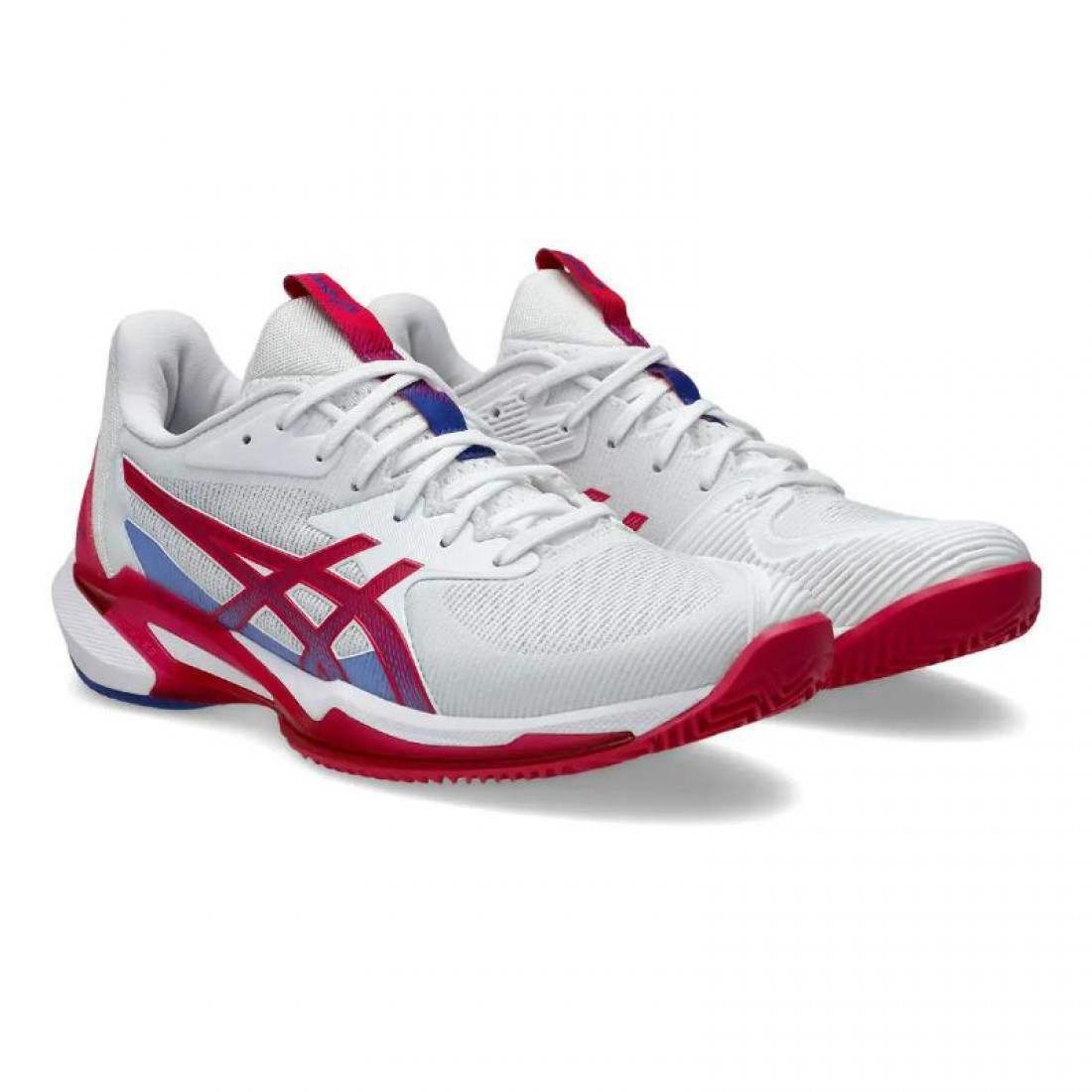 Zapatillas Asics Solution Speed FF 3 Clay Blanco Rosa Brillante Mujer