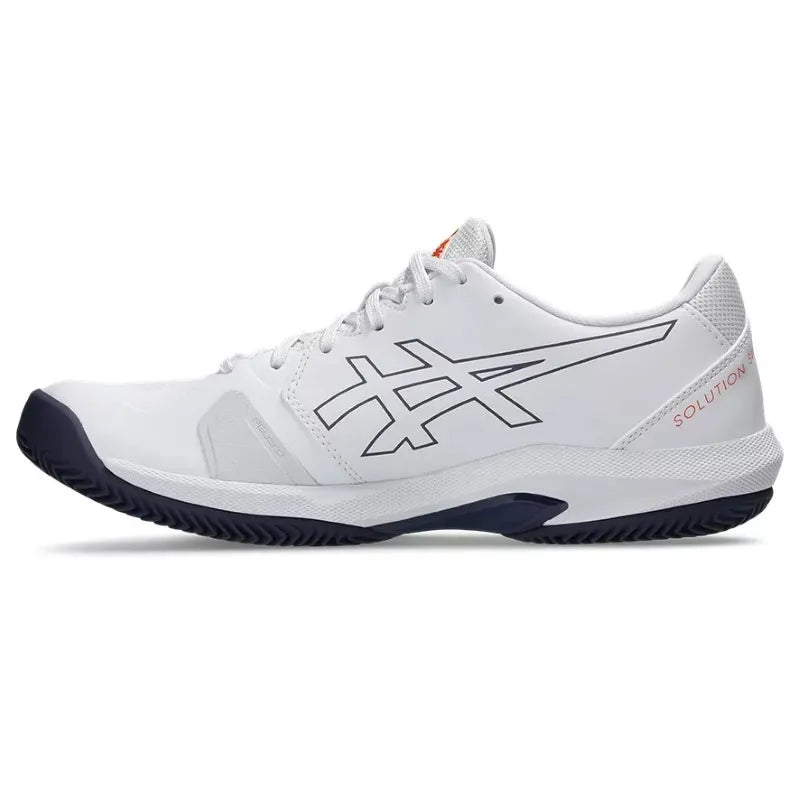 Asics Solution Swift FF 2 TERRE BATTUE Blanc Bleu Orange Baskets - Image 3