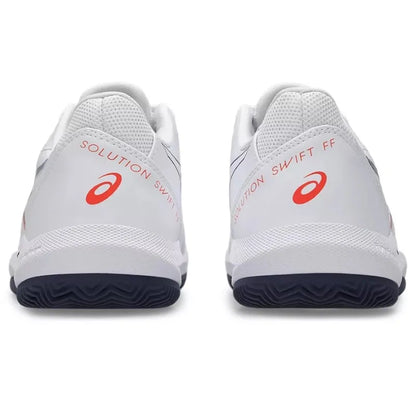 Asics Solution Swift FF 2 TERRE BATTUE Blanc Bleu Orange Baskets - Image 7